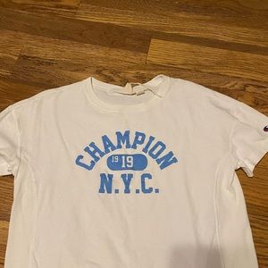 Champion cropped white T